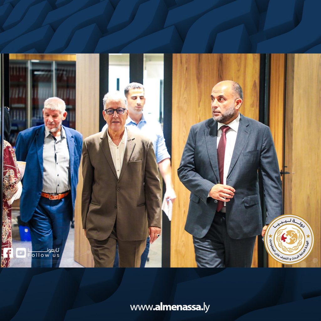 03 28 وفد من المجلس الأعلى للدولة يزور الهيئة العامة للبحث والتعرف على المفقودين لمتابعة سير العمل