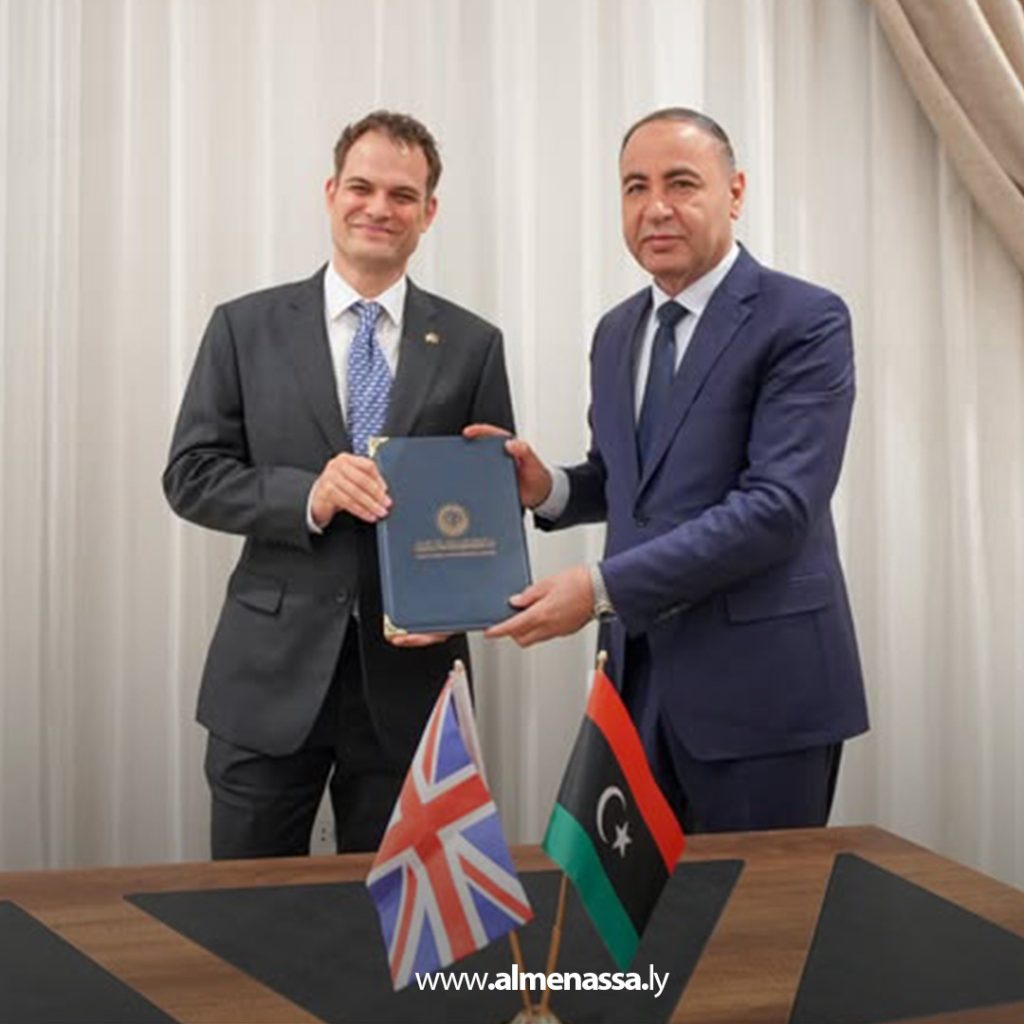 Extra 209 الباعور يبحث مع فولكنر تعزيز الشراكة الليبية البريطانية