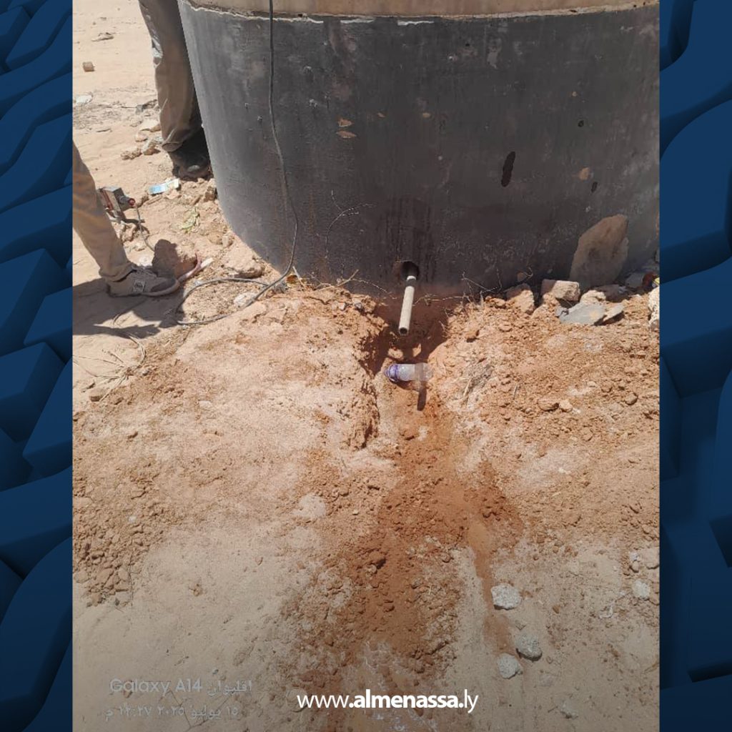 Extra 237 وصول مياه النهر إلى منطقة الطلحية بعد تركيب وصلة مؤقتة وفق اتفاق بين جهاز النهر وبلدية بنغازي