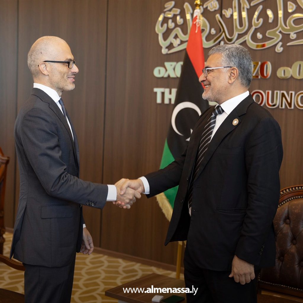 Extra 418 رئيس المجلس الأعلى للدولة يستقبل سفير الاتحاد الأوروبي في ليبيا