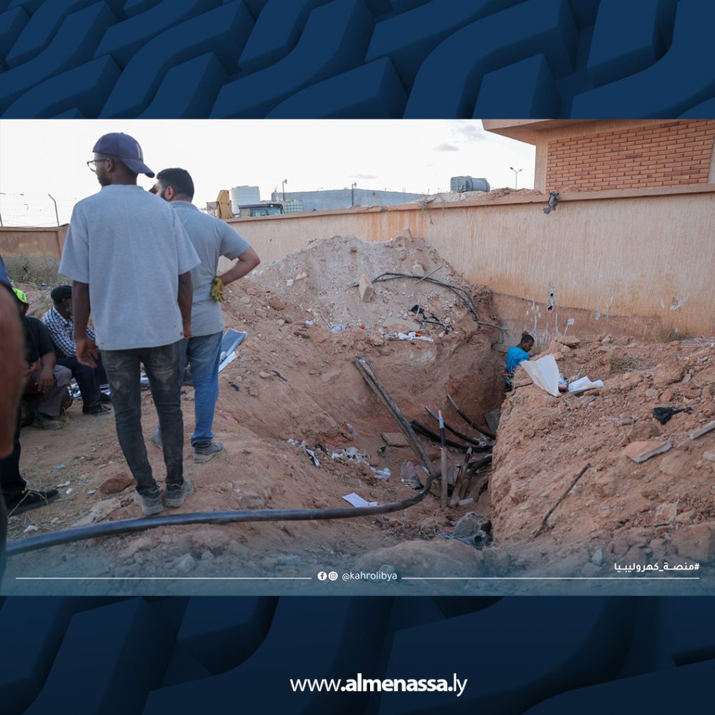 Extra 429 شركة الكهرباء تستكمل توصيل كوابل جديدة بمحطة الآليات في القوارشة وتواصل أعمال الصيانة بجليانة