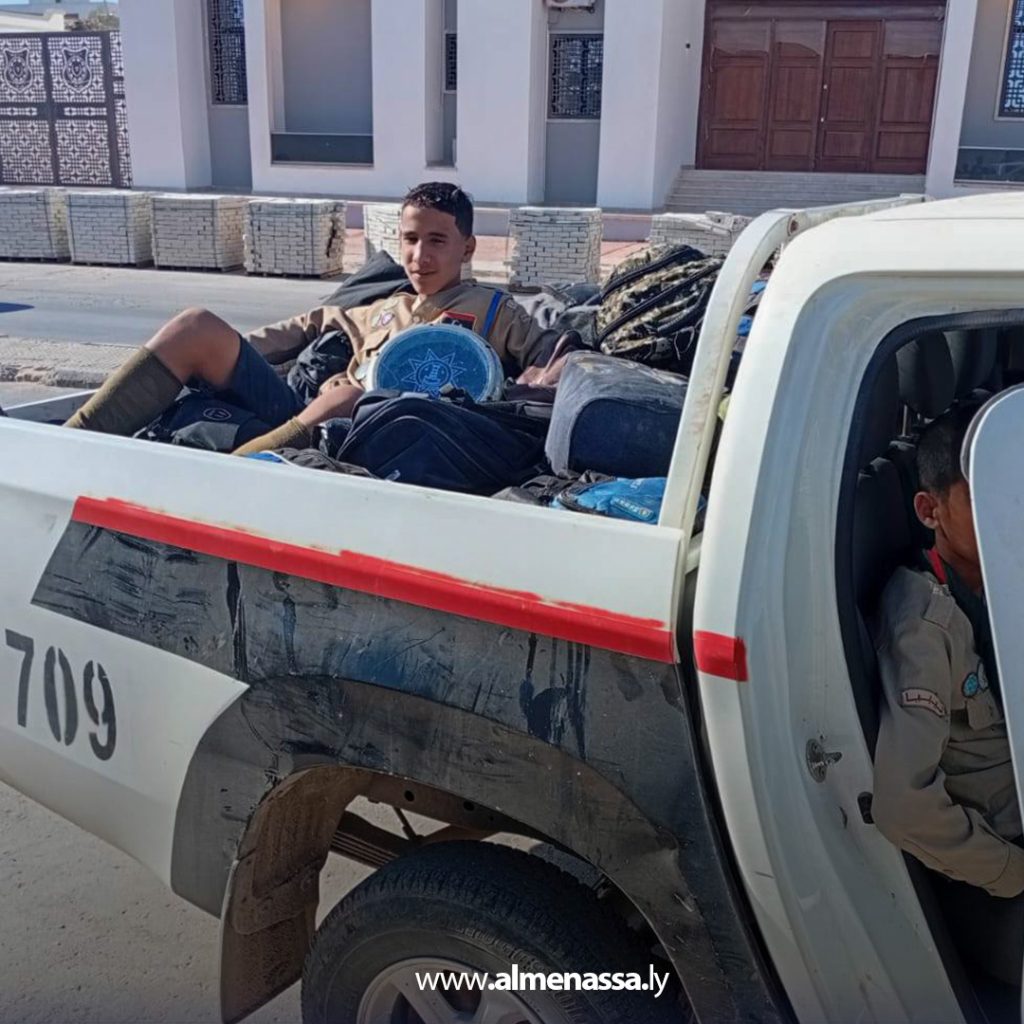 Extra111 132 نجاة 21 كشاف من مفوضية بنغازي في حادث سير أثناء توجههم إلى درنة