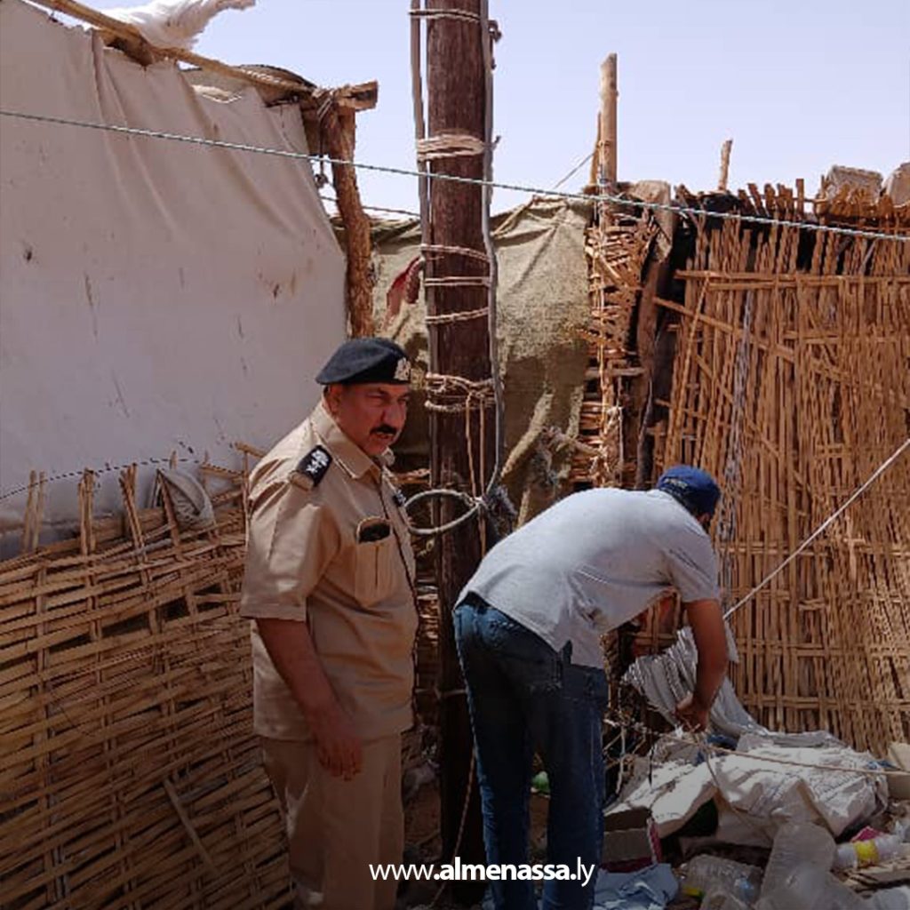 Extra1111 111 الشرطة الكهربائية: إزالة 500 توصيلة كهربائية مخالفة في حملة لتنظيم الشبكة بالكفرة