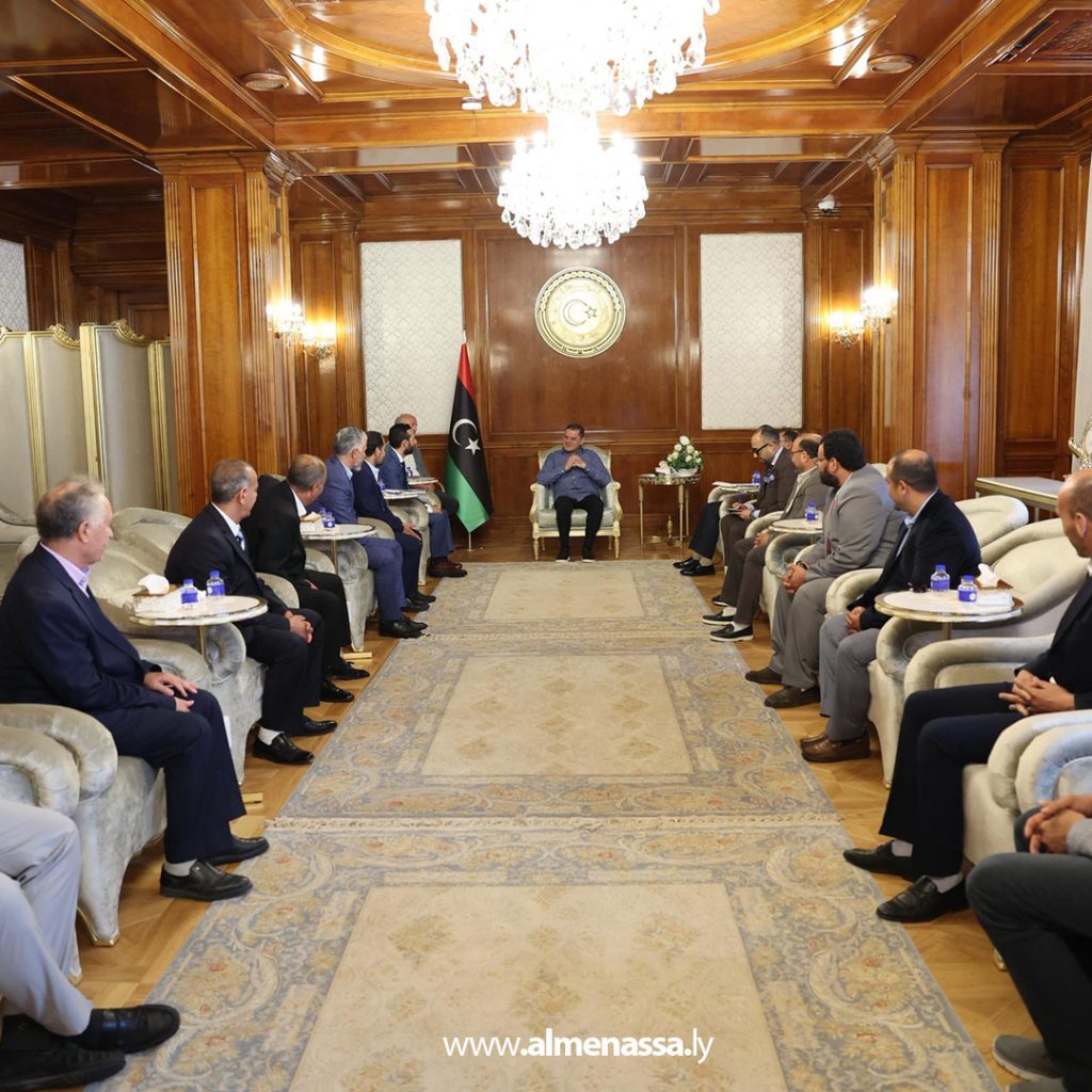 Extra1111 90 الدبيبة يستقبل رئيس وأعضاء مجلس جامعة بني وليد