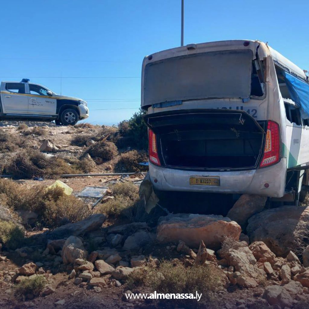 Extra11111 67 نجاة 21 كشاف من مفوضية بنغازي في حادث سير أثناء توجههم إلى درنة