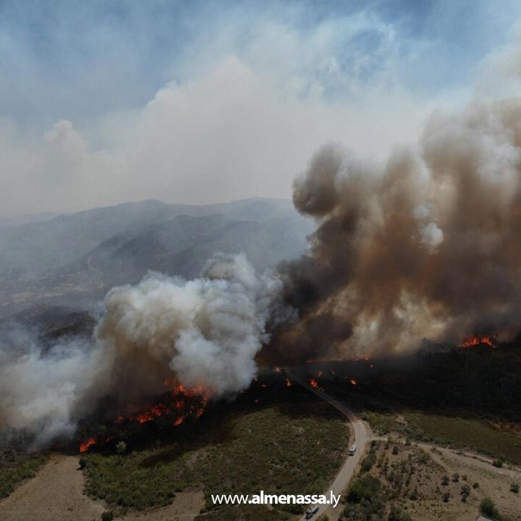 Extra111111 18 استمرار جهود السيطرة على حرائق اللاذقية بعد امتدادها في عدة أماكن من الريف