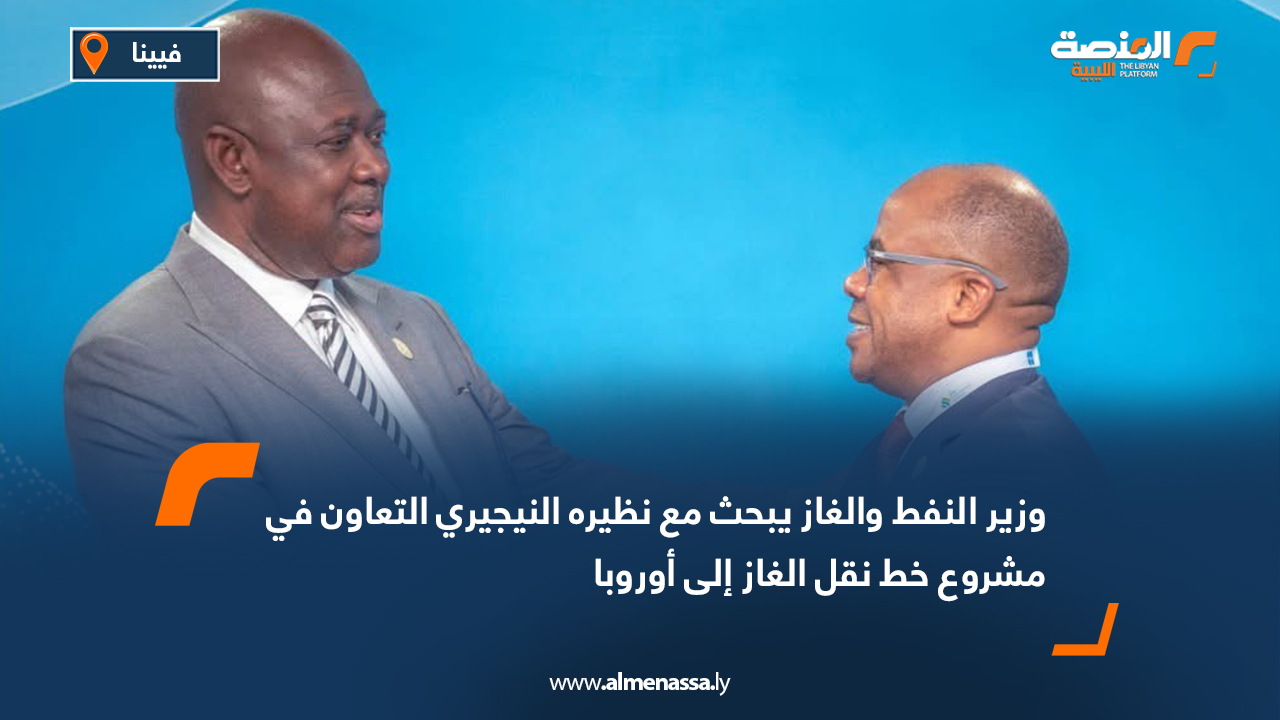 وزير النفط والغاز يبحث مع نظيره النيجيري التعاون في مشروع خط نقل الغاز إلى أوروبا