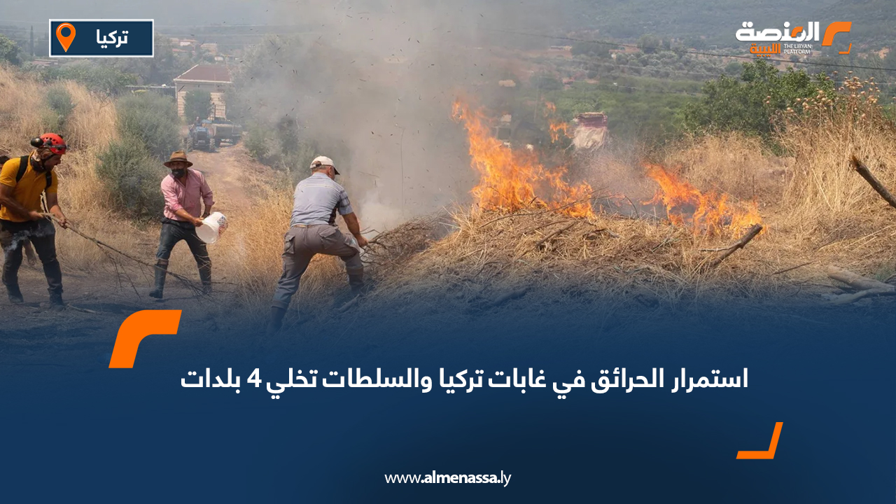 استمرار الحرائق في غابات تركيا والسلطات تخلي 4 بلدات