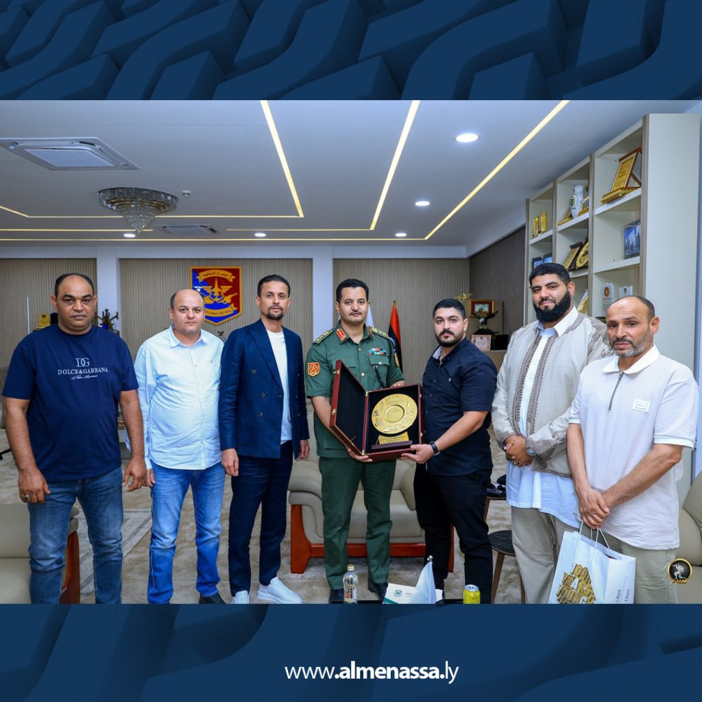 ext 2 رئيس أركان الوحدات الأمنية يستقبل مجلس إدارة نادي القادسية بني وليد