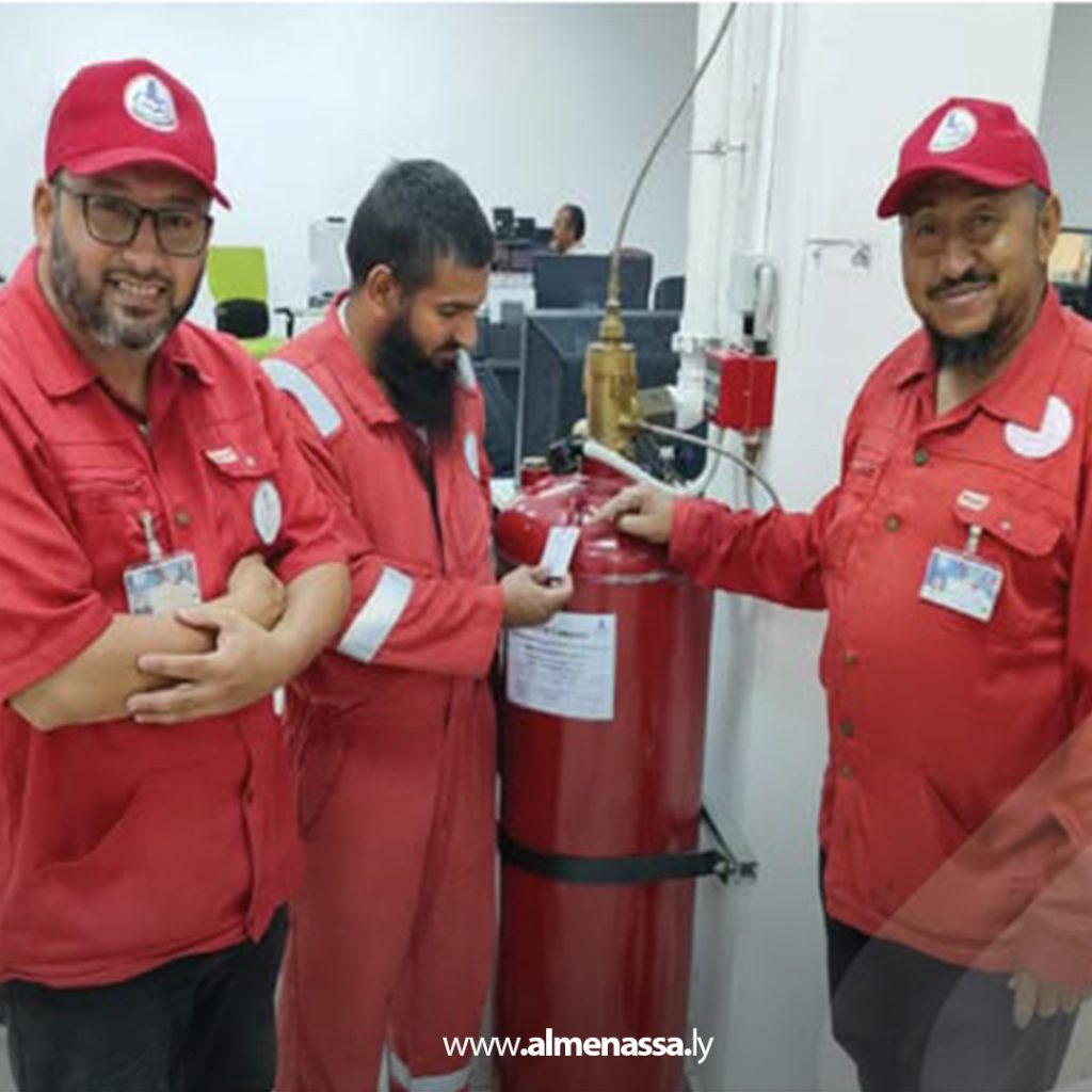 Extra 15 شركة سرت: صيانة منظومة الإطفاء الذاتي بمبنى الأشرطة المغناطيسية التابع لمؤسسة النفط