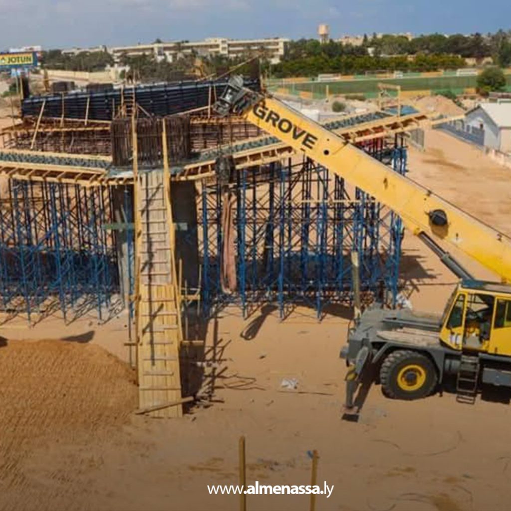 Extra 170 تواصل أعمال المرحلة الأولى من مشروع الجسر الخرساني لمستشفى القلب بتاجوراء