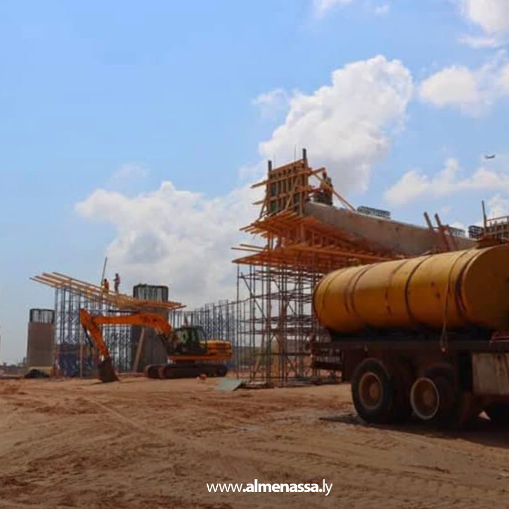 Extra11 73 تواصل أعمال المرحلة الأولى من مشروع الجسر الخرساني لمستشفى القلب بتاجوراء