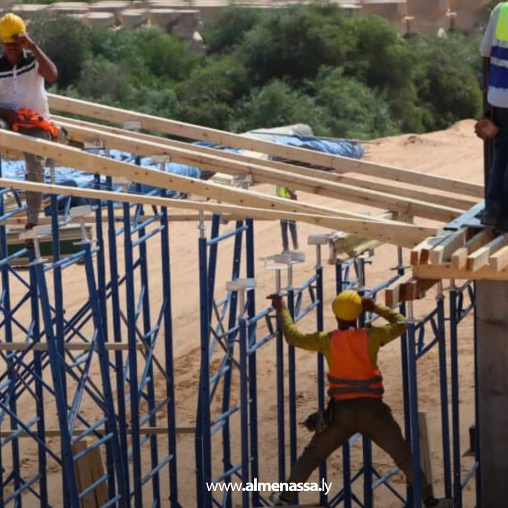 Extra111 43 تواصل أعمال المرحلة الأولى من مشروع الجسر الخرساني لمستشفى القلب بتاجوراء