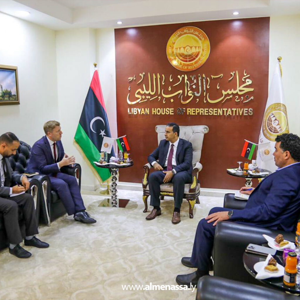 Extra 169 النويري يلتقي نائب سفير المملكة المتحدة لمناقشة تطورات المشهد السياسي الليبي