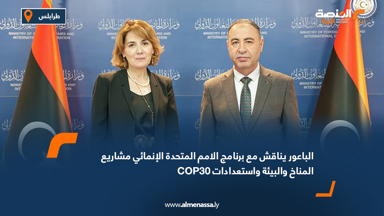 الباعور يناقش مع برنامج الامم المتحدة الإنمائي مشاريع المناخ والبيئة واستعدادات COP30