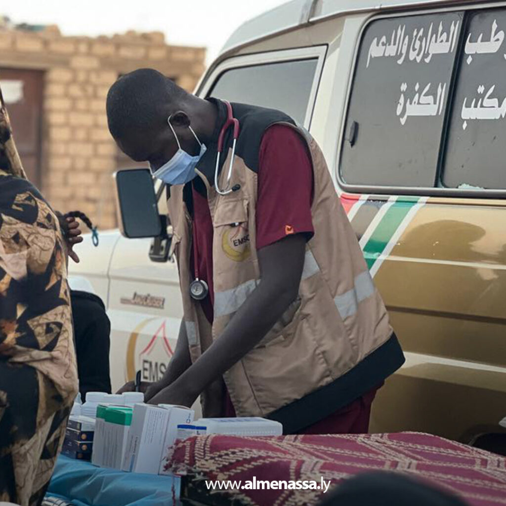 Extra 264 تسيير قافلة طبية الى الأسر النازحة المقيمة داخل الكفرة