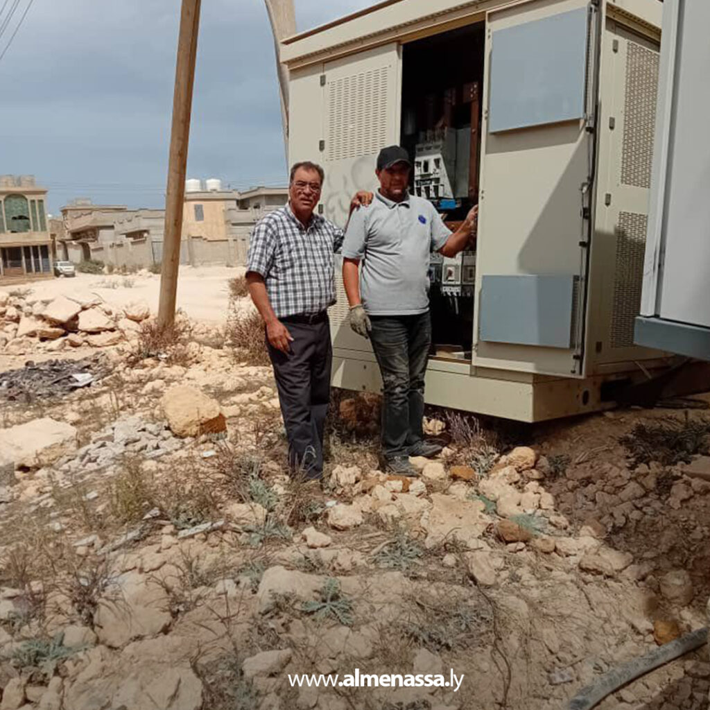 Extra 28 تركيب محطة كهربائية بقدرة 1000 ك.ف.أ لمعالجة تذبذب التيار في تجمع سكني بالقبة