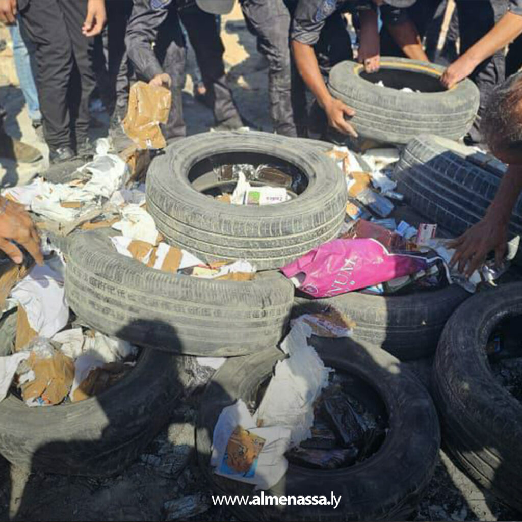 Extra111 30 جهاز البحث الجنائي يُتلف 142 كيلوغرام من المخدرات في طبرق