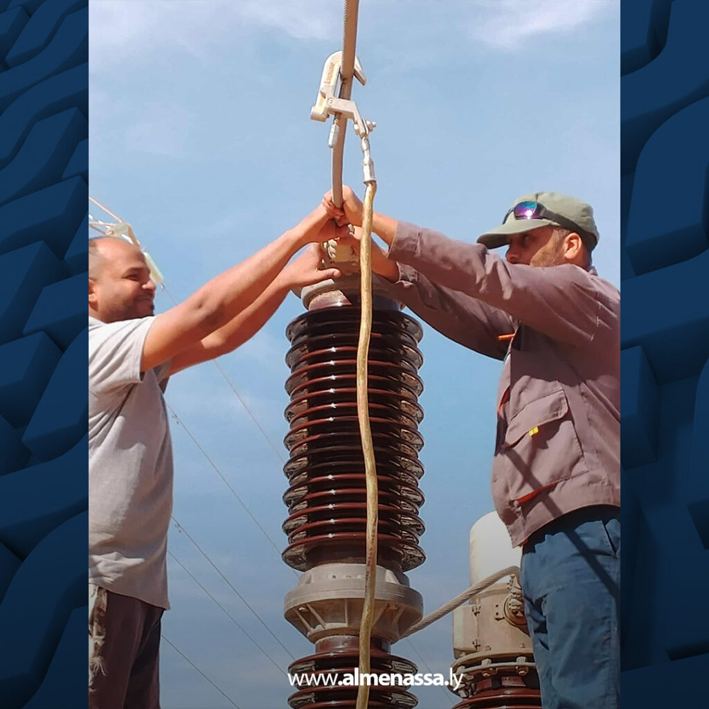 Extra5 10 شركة الكهرباء تنفذ أعمال صيانة شاملة لمحطة تحويل أبونجيم وتواصل إعادة تأهيل محطة الميامين بالجفارة