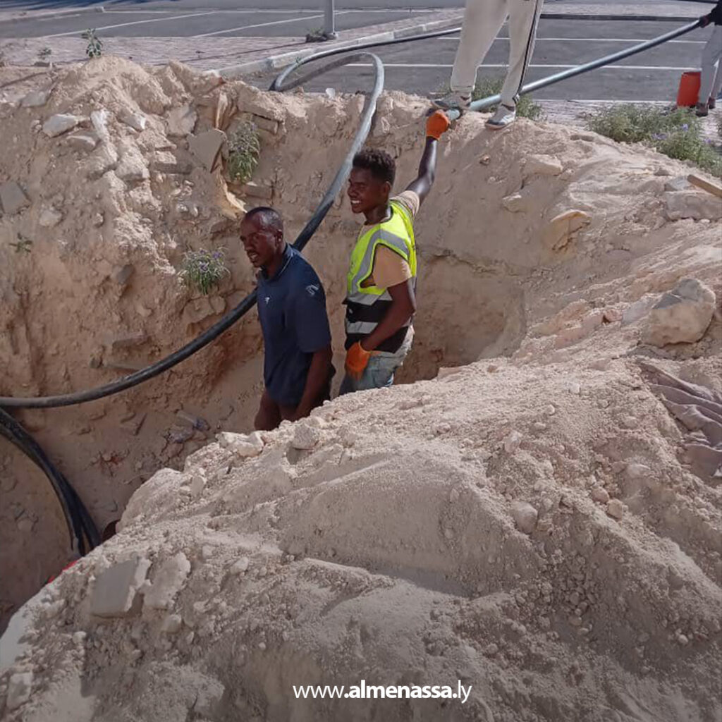 Extra5 7 الانتهاء من إدخال كوابل الجهد 30 ك.ف بمحطة وسط بنغازي ضمن مشروع دعم الشبكة الكهربائية