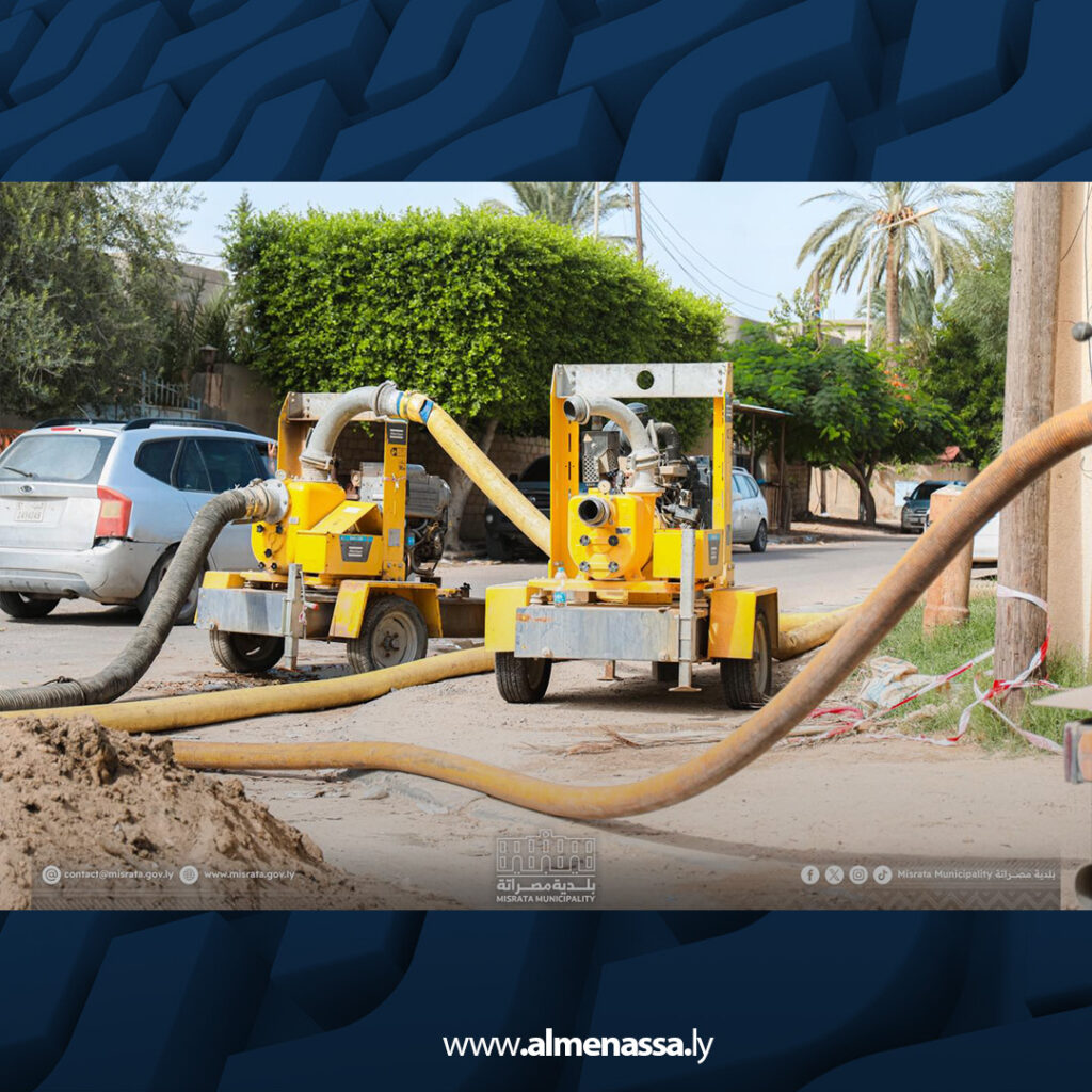 extra Recovered5 26 انهيار خط صرف صحي رئيسي قرب محطة البيرة في مصراتة