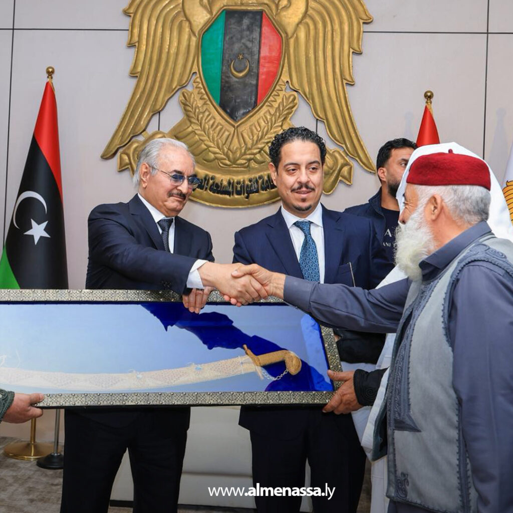 Extra 7.jpg10 7 القائد العام يستقبل مشايخ وأعيان الزاوية ويؤكد أن مدينة الزاوية مؤثرة ولا يمكن أن تبقى خارج دائرة صنع القرار