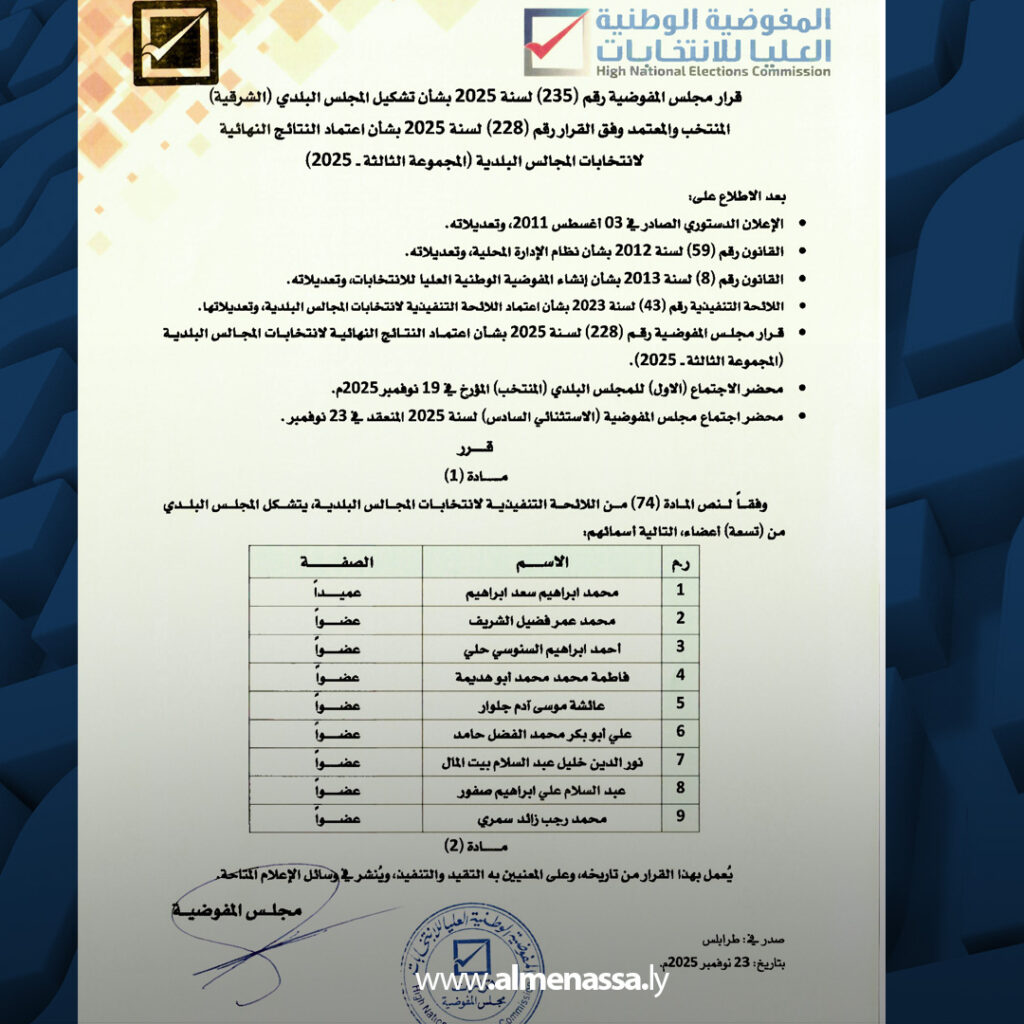 extra Recovered 5.jpg13 5 المفوضية تنهي انتخابات عمداء 16 مجلسا بلديا