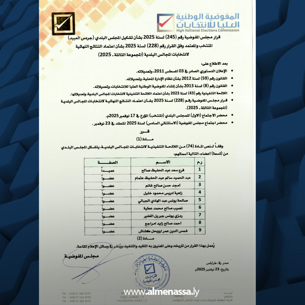 extra Recovered 51.jpg3 51 المفوضية تنهي انتخابات عمداء 16 مجلسا بلديا