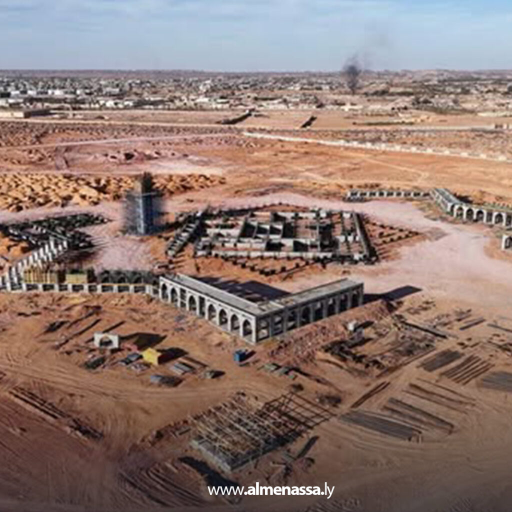 Extra 355 الجهاز الوطني للتنمية يتابع أعمال تنفيذ مشروع مسجد المشير خليفة حفتر في سبها
