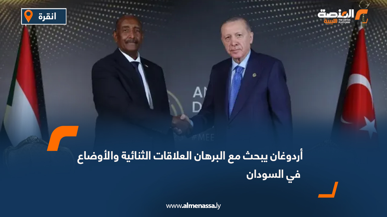أردوغان يبحث مع البرهان العلاقات الثنائية والأوضاع في السودان
