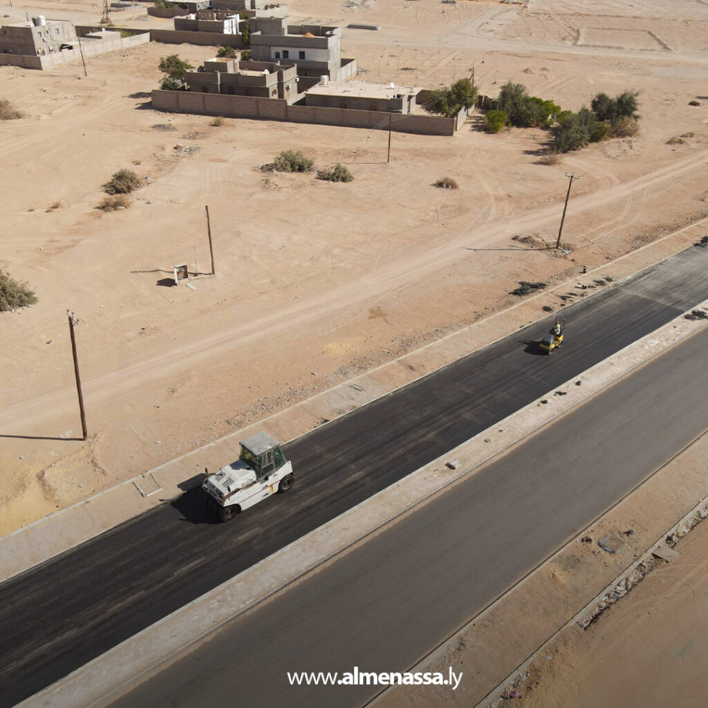 Extra 1.jpg23 1 مشروع طريق براك سبها: تقدم ملحوظ في الرصف بطول 14 كيلومترًا