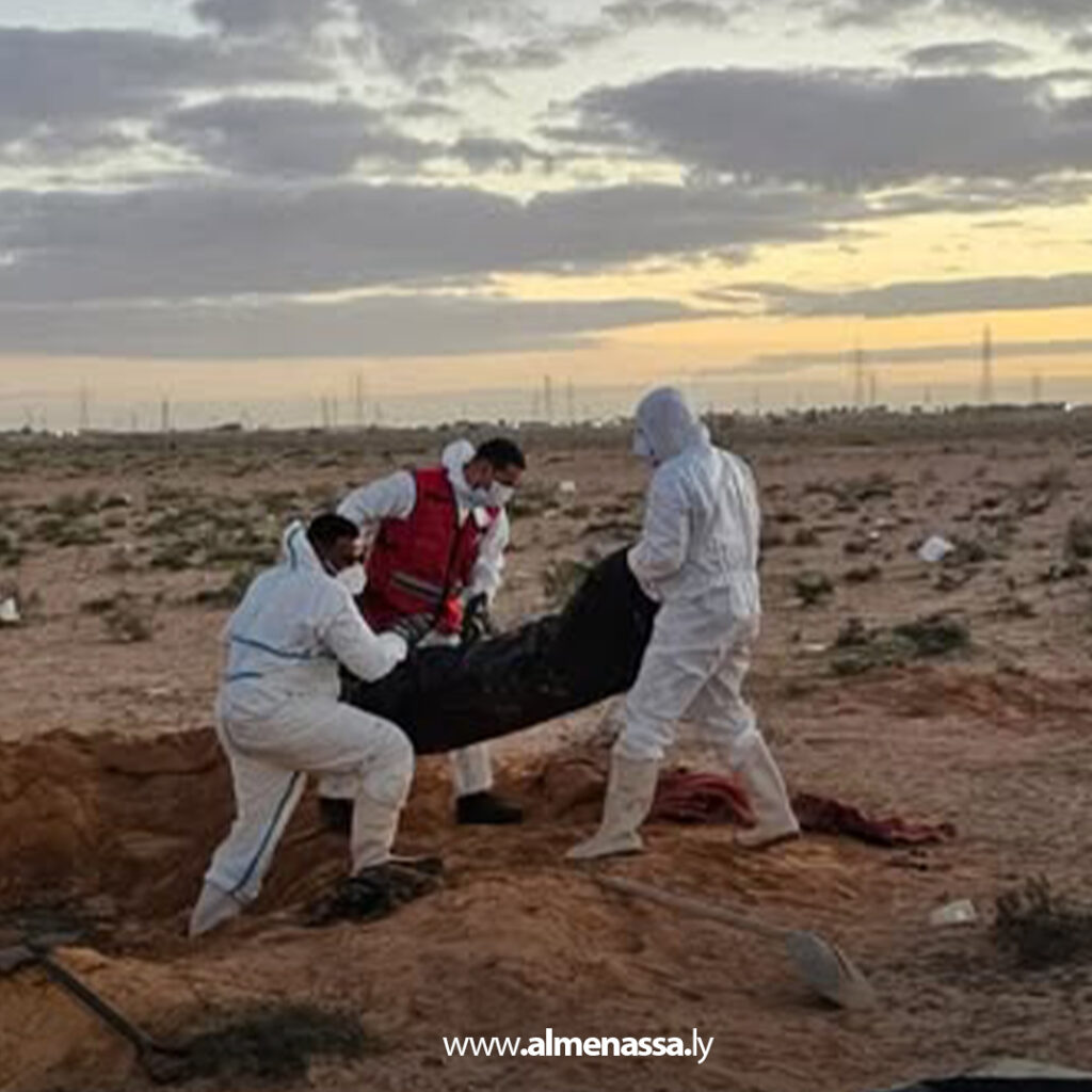 الهلال الأحمر الليبي ينتشل 21 جثمانًا لمهاجرين ويواصل جهود حماية الأرواح في أجدابيا