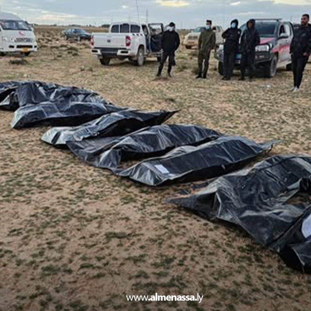 الهلال الأحمر الليبي ينتشل 21 جثمانًا لمهاجرين ويواصل جهود حماية الأرواح في أجدابيا
