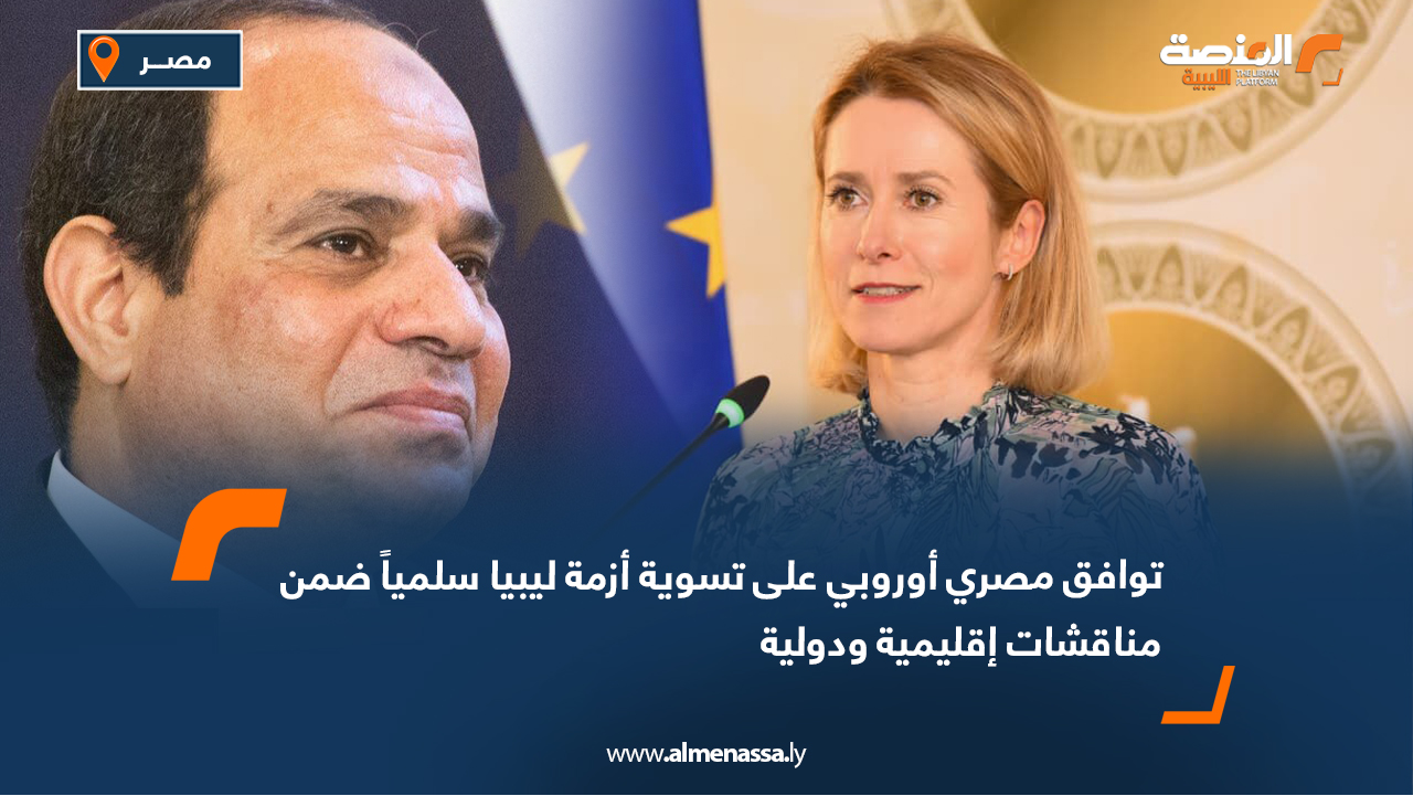 توافق مصري أوروبي على تسوية أزمة ليبيا سلمياً ضمن مناقشات إقليمية ودولية
