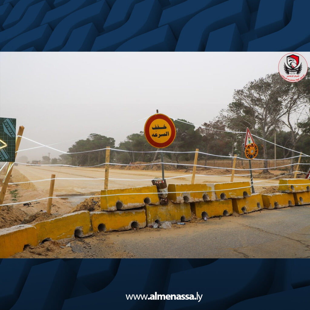 extra Recovered 26 تحذير مروري على الطريق الساحلي الغربي بسبب الأتربة وتحويلة أمام معسكر تاجوراء