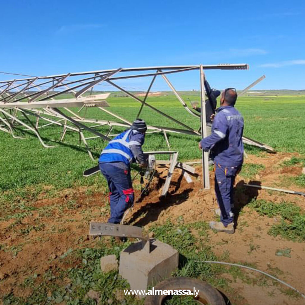 extra Recovered 75.jpg3 75 انطلاق مشروع إعادة نصب 5 أبراج جهد عال على خط المرج – الأبيار بعد الأضرار التي خلفتها العاصفة