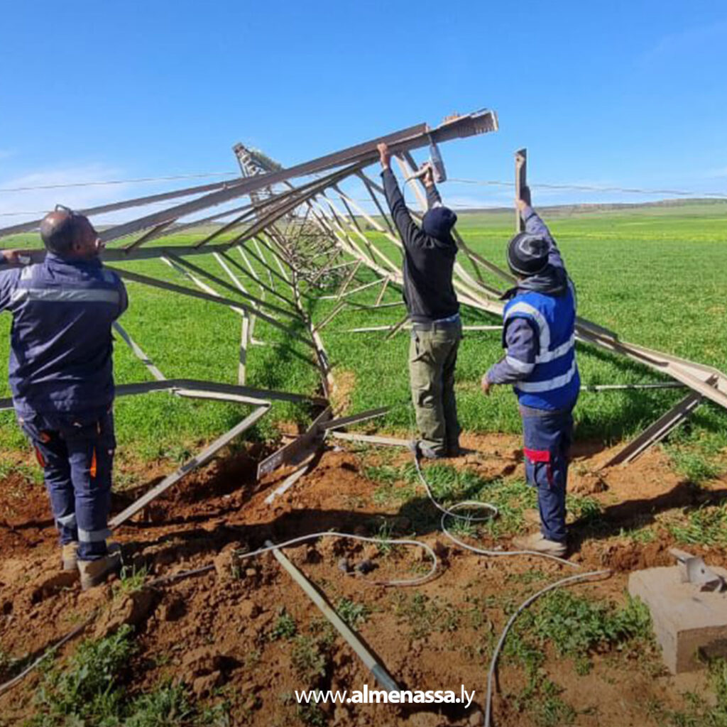 extra Recovered 81.jpg2 81 انطلاق مشروع إعادة نصب 5 أبراج جهد عال على خط المرج – الأبيار بعد الأضرار التي خلفتها العاصفة