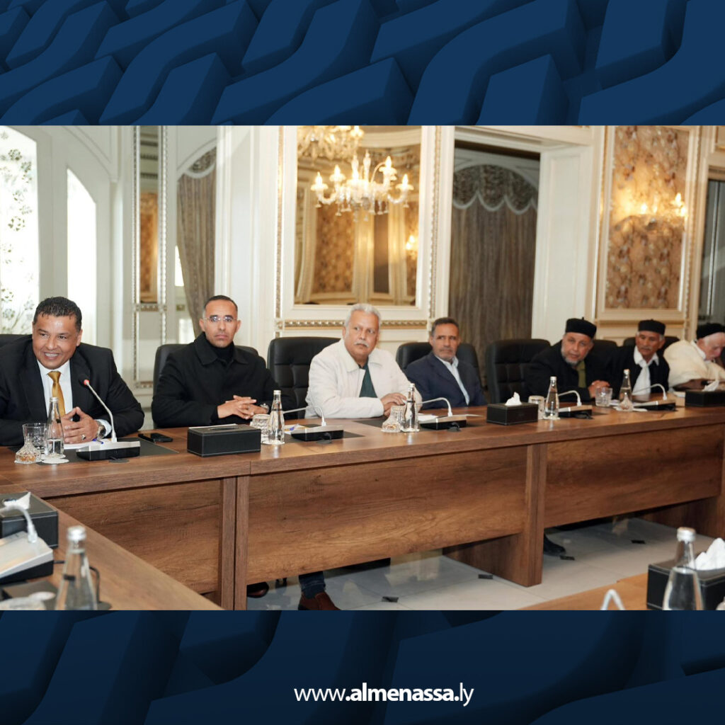 Extra01 1 المنفي يبحث مع وفد من أعيان العجيلات ملفات خدمية ودعم المصالحة الوطنية