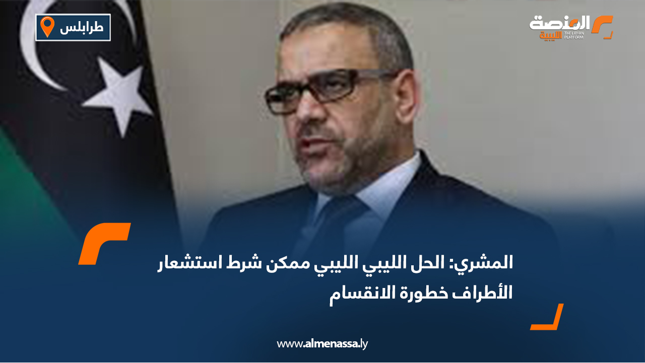 المشري: الحل الليبي الليبي ممكن شرط استشعار الأطراف خطورة الانقسام