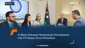 Al-Baour Discusses Humanitarian Developments with UN Deputy Envoy Richardson