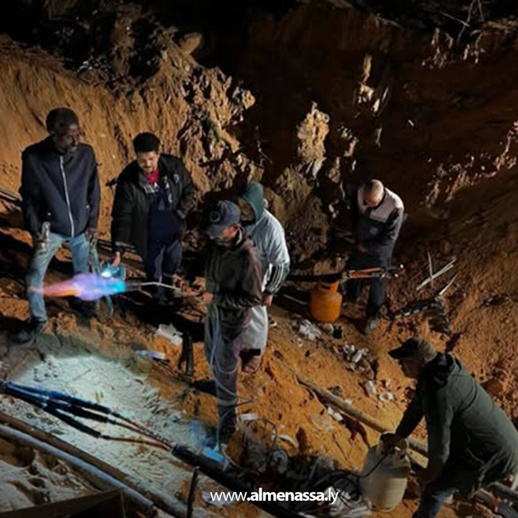 Extra 12.jpg1 12 صيانة طارئة لكابل ضغط عالٍ بمشروع الهضبة بعد تعرضه للتلف بسبب حفريات