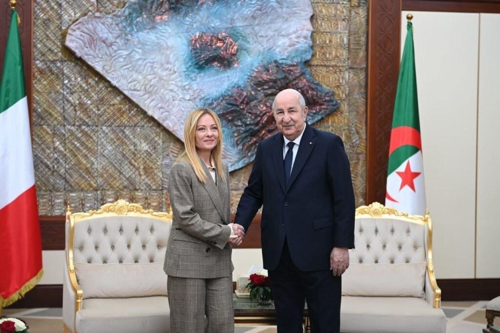 IMG 4314 تبون وميلوني يؤكدان دعم وحدة ليبيا ووقف التصعيد الإقليمي في تصريح مشترك