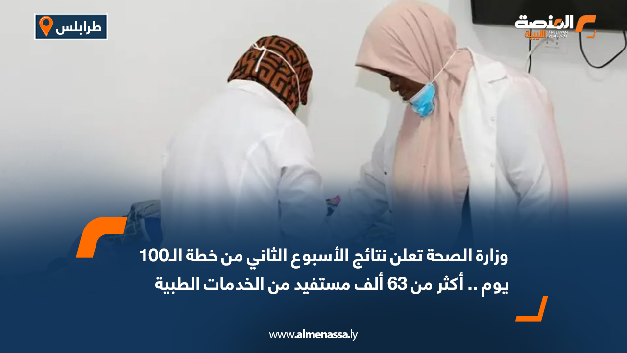 وزارة الصحة تعلن نتائج الأسبوع الثاني من خطة الـ100 يوم .. أكثر من 63 ألف مستفيد من الخدمات الطبية