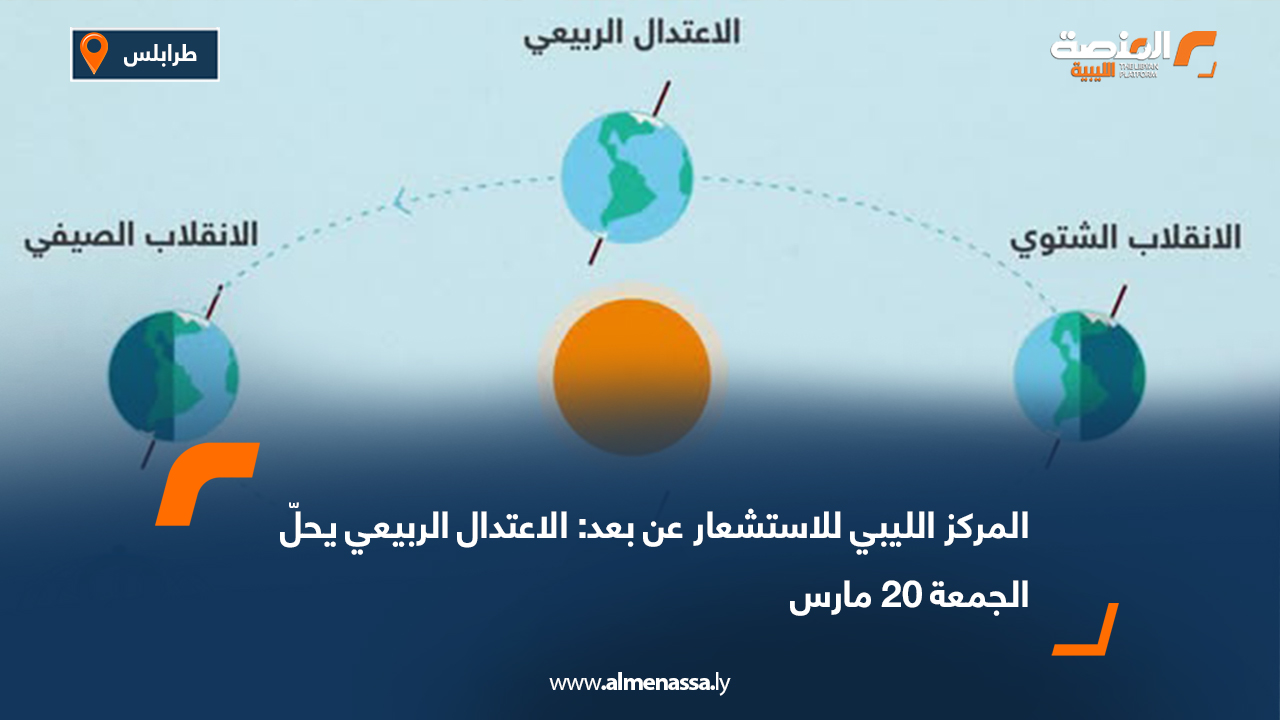 المركز الليبي للاستشعار عن بعد: الاعتدال الربيعي يحلّ الجمعة 20 مارس