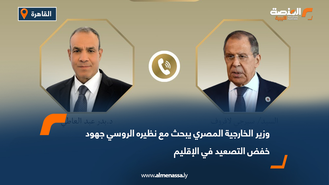 وزير الخارجية المصري يبحث مع نظيره الروسي جهود خفض التصعيد في الإقليم