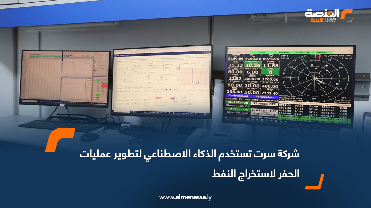 شركة سرت تستخدم الذكاء الاصطناعي لتطوير عمليات الحفر لاستخراج النفط   