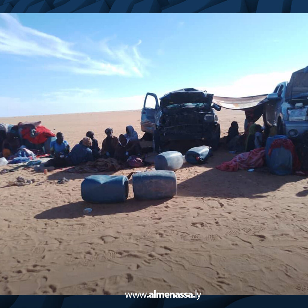 extra Recovered 24.jpg3 24 إنقاذ 40 مهاجرًا بعد انقلاب مركبة ووفاة شخصين جنوب شرق الكفرة