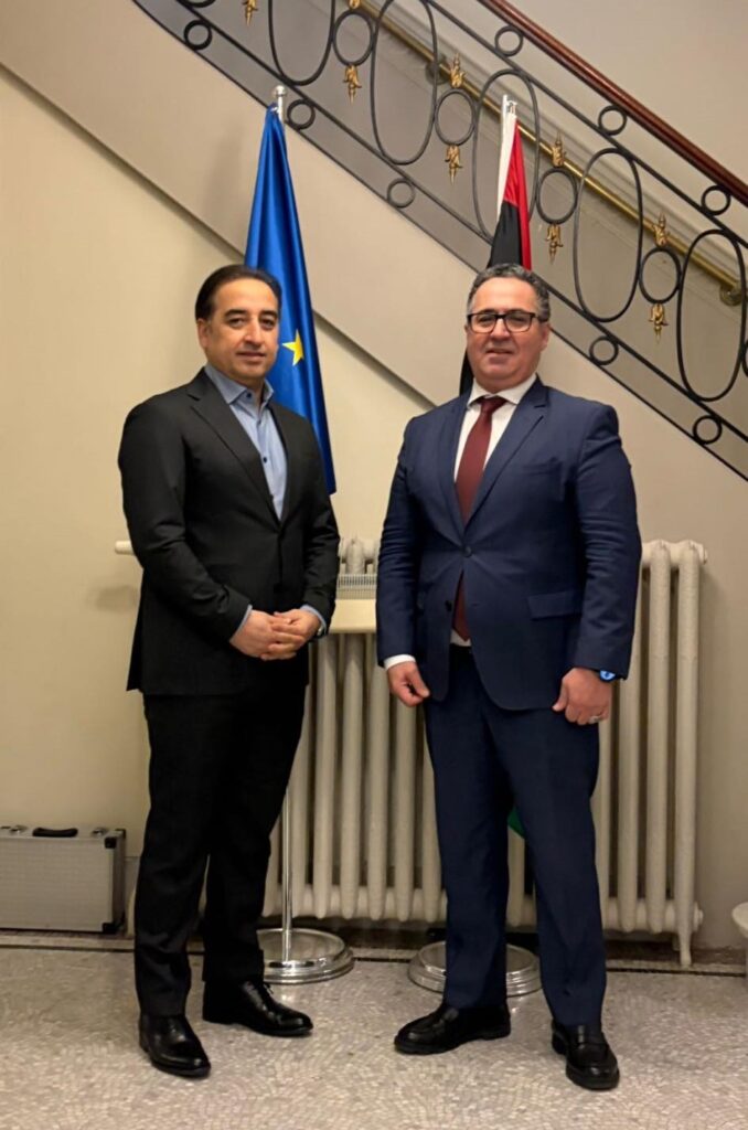 354156 السفير الليبي في بلجيكا يبحث مع نظيره الأفغاني تطورات الأوضاع الإقليمية وتعزيز التعاون الثنائي