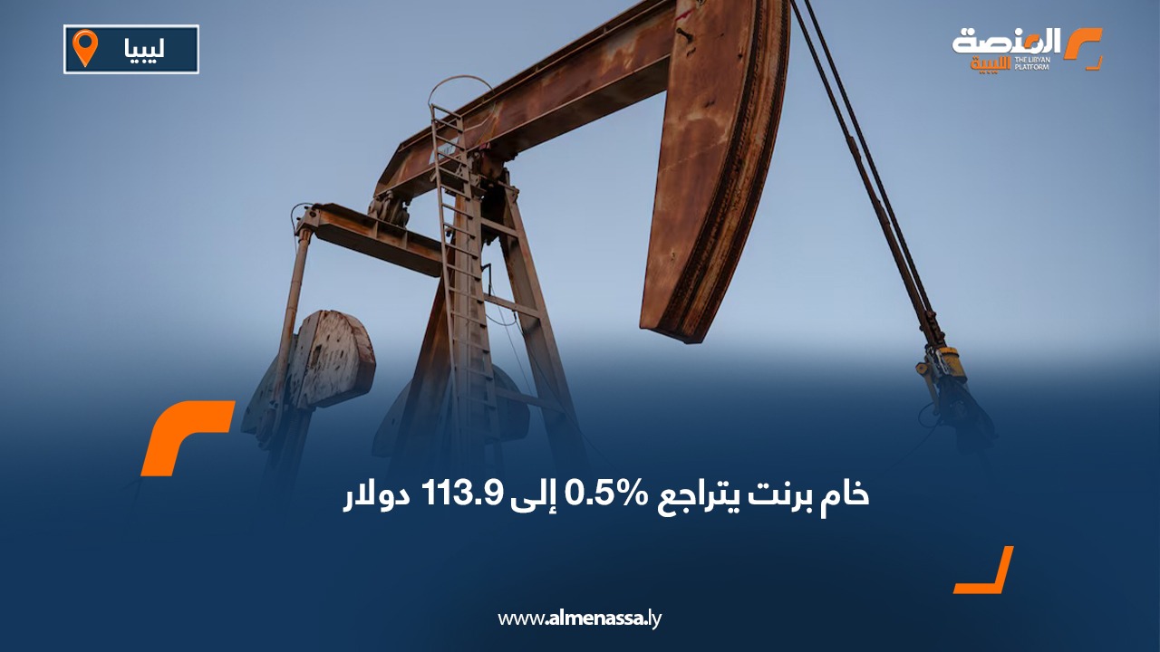 خام برنت يتراجع 0.5‎%‎ إلى 113.9 دولار