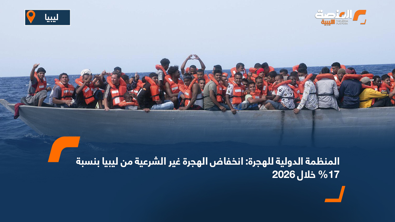 المنظمة الدولية للهجرة: انخفاض الهجرة غير الشرعية من ليبيا بنسبة 17% خلال 2026